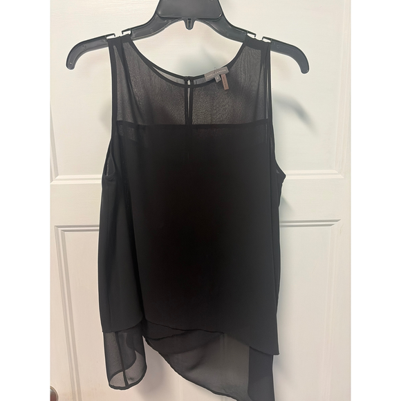 Vince Camuto Tops - Vince Camuto Black Sheer Layered Tank Top